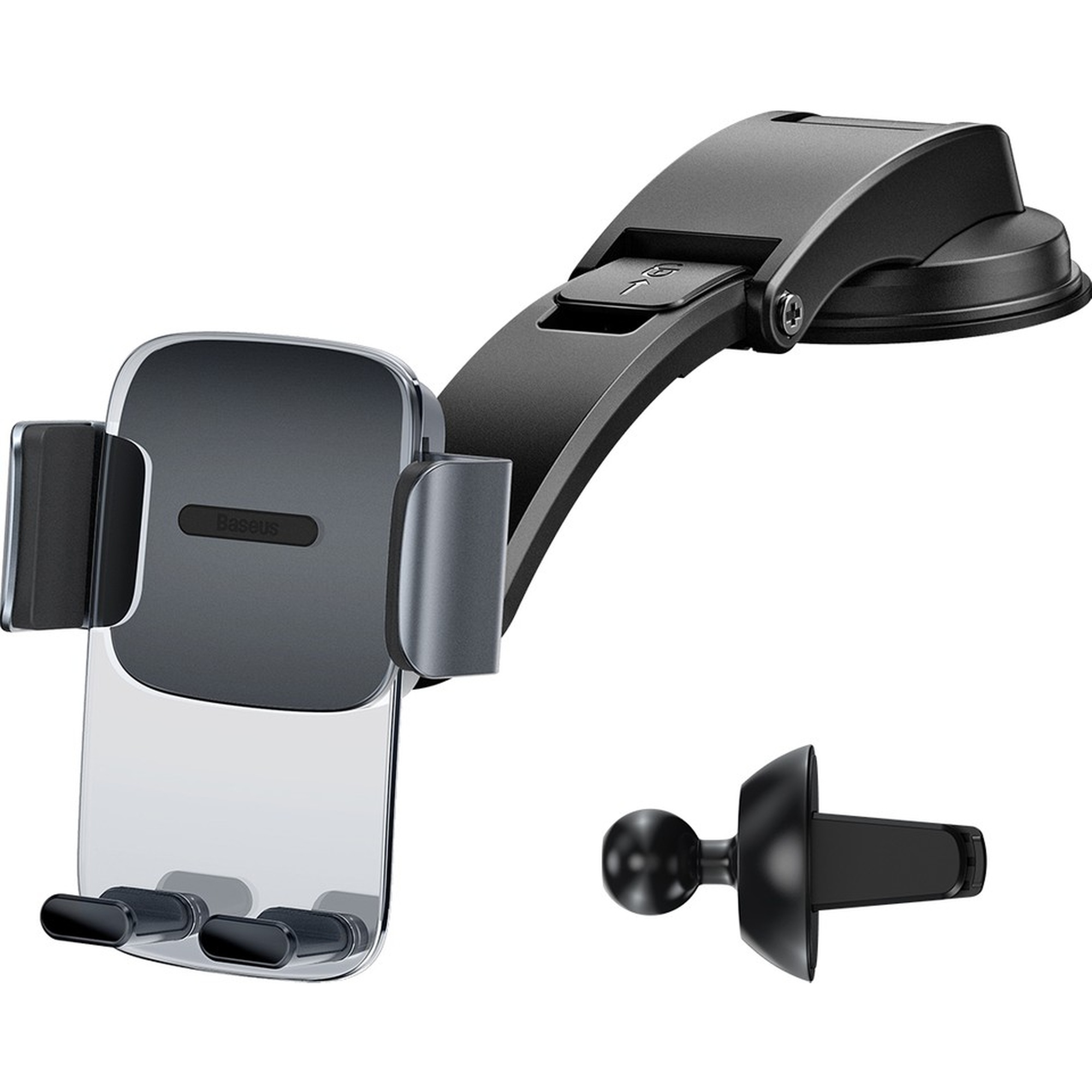 Baseus Easy Control Clamp Araç İçi Telefon Tutucu (Air Vent-torpido)-Siyah SUYK000001