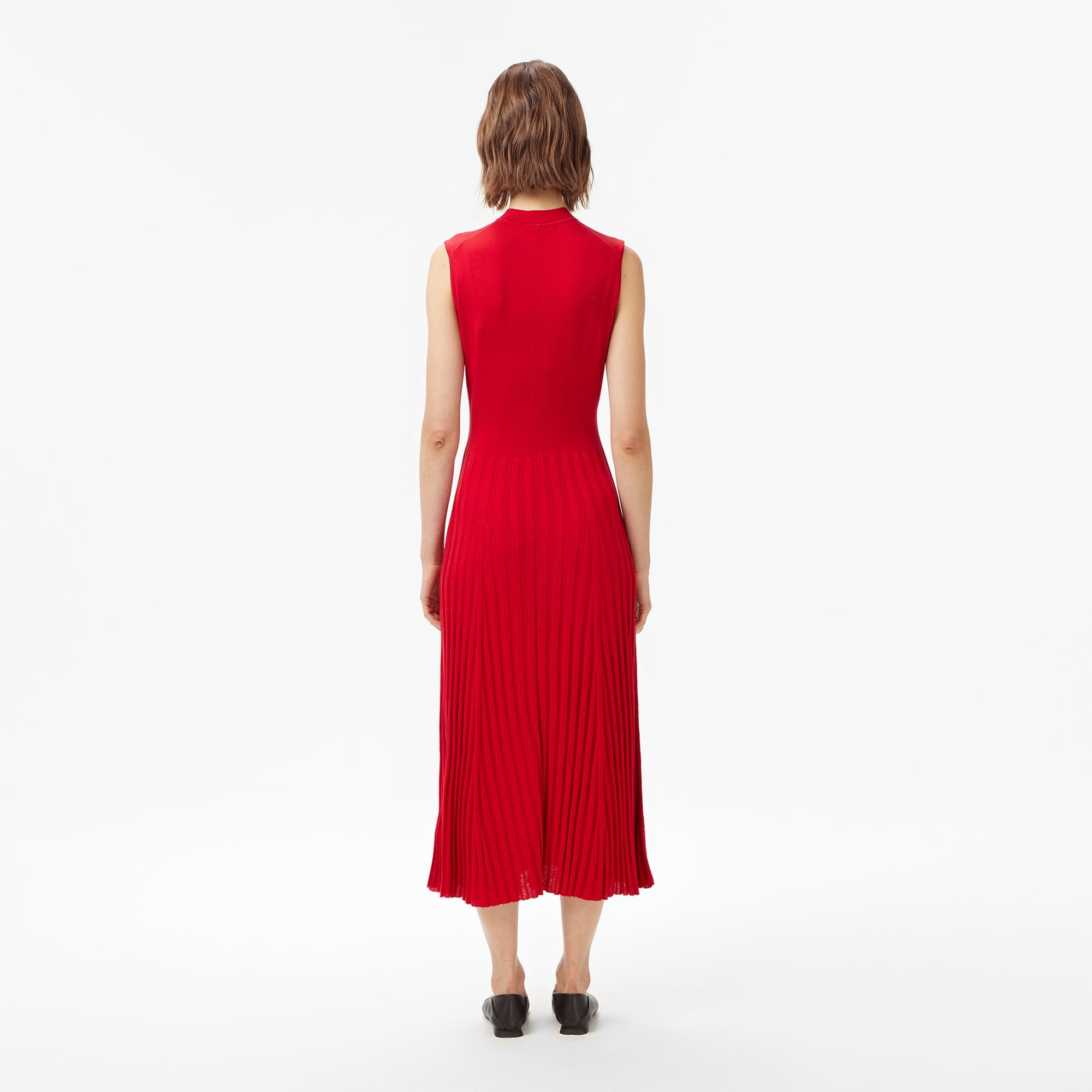 Tommy Hilfiger Lyocell Silk Mock Midi Kadın Kırmızı Elbise