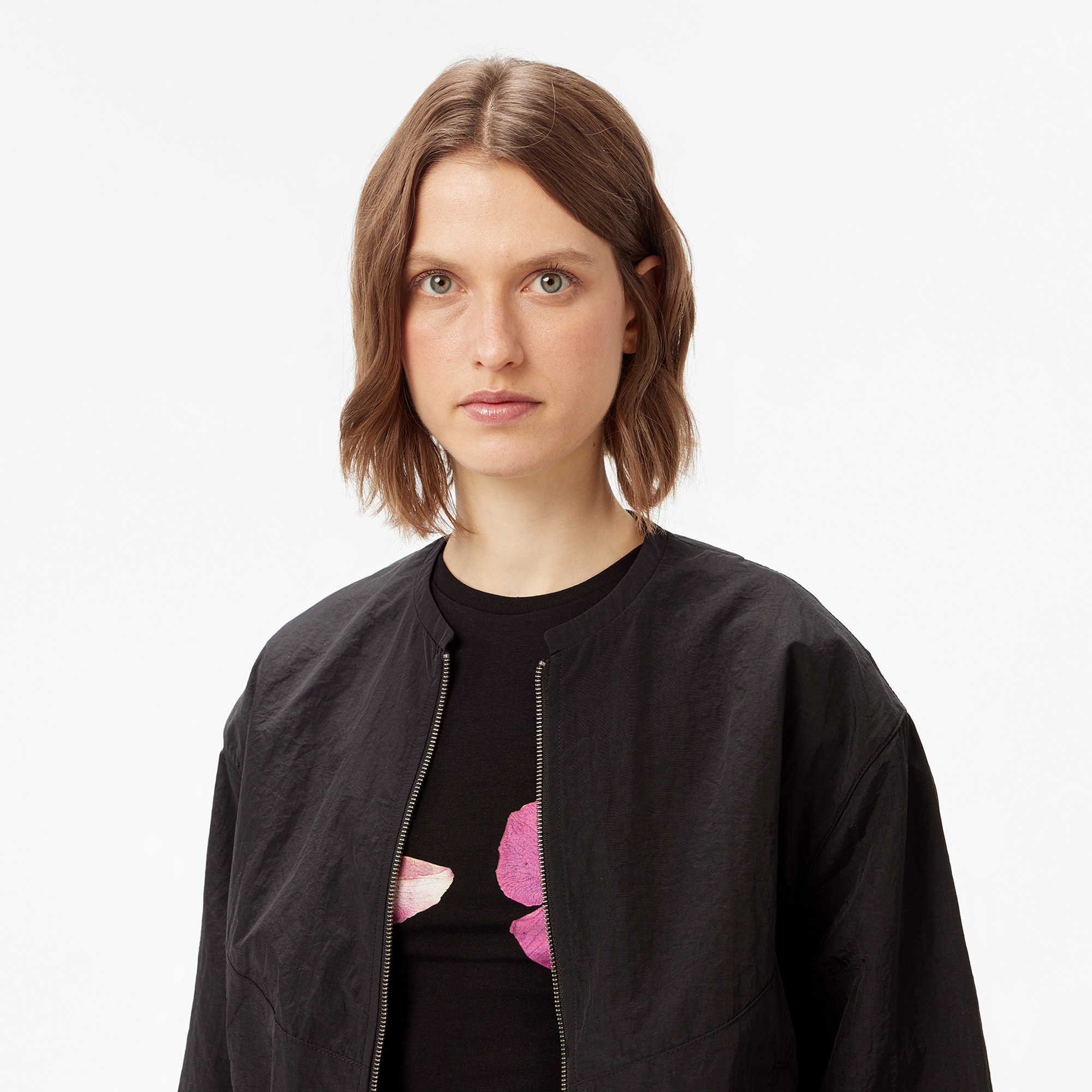 Les Benjamins Bomber 008 Kadın Siyah Ceket