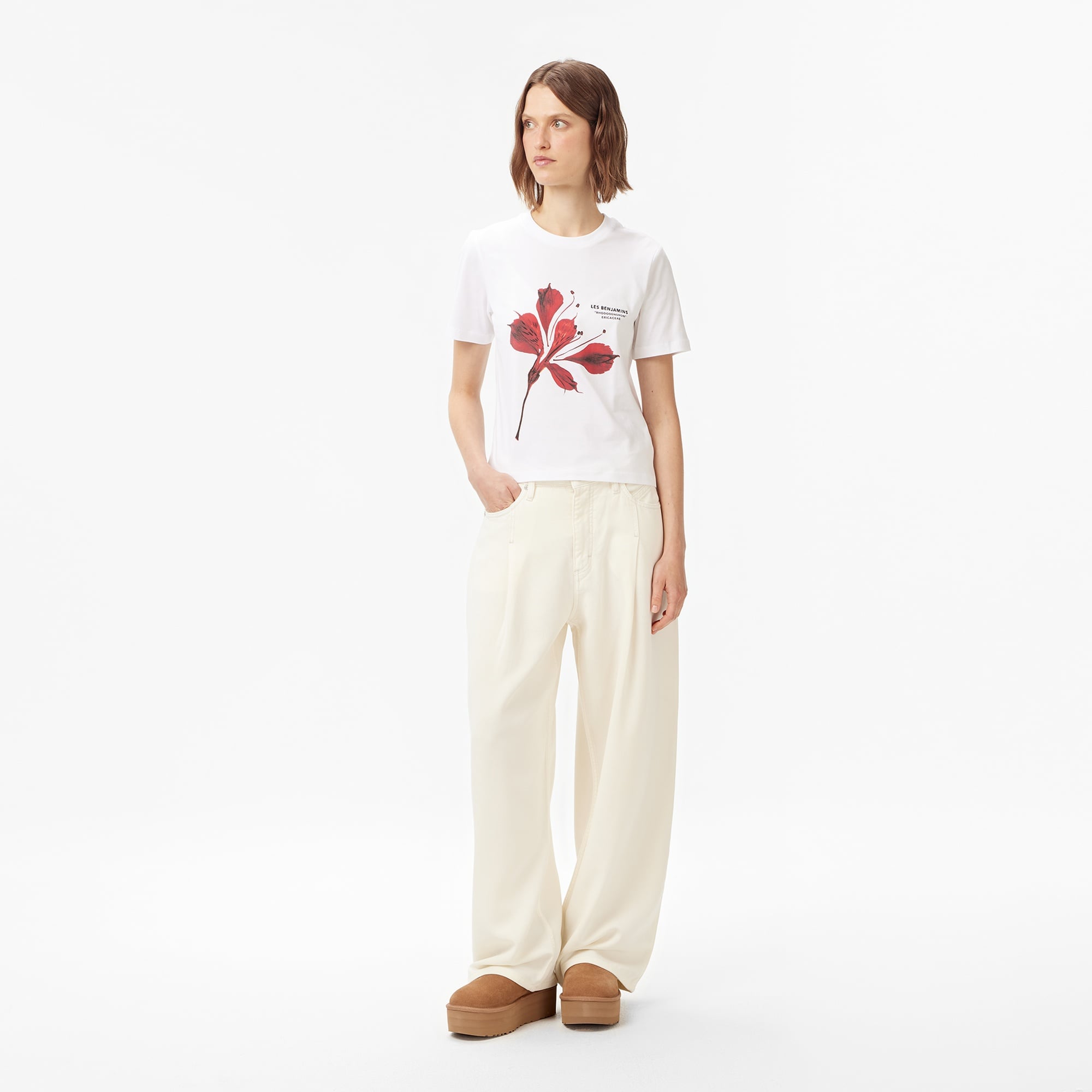 Les Benjamins Regular 012 Kadın Beyaz T-Shirt