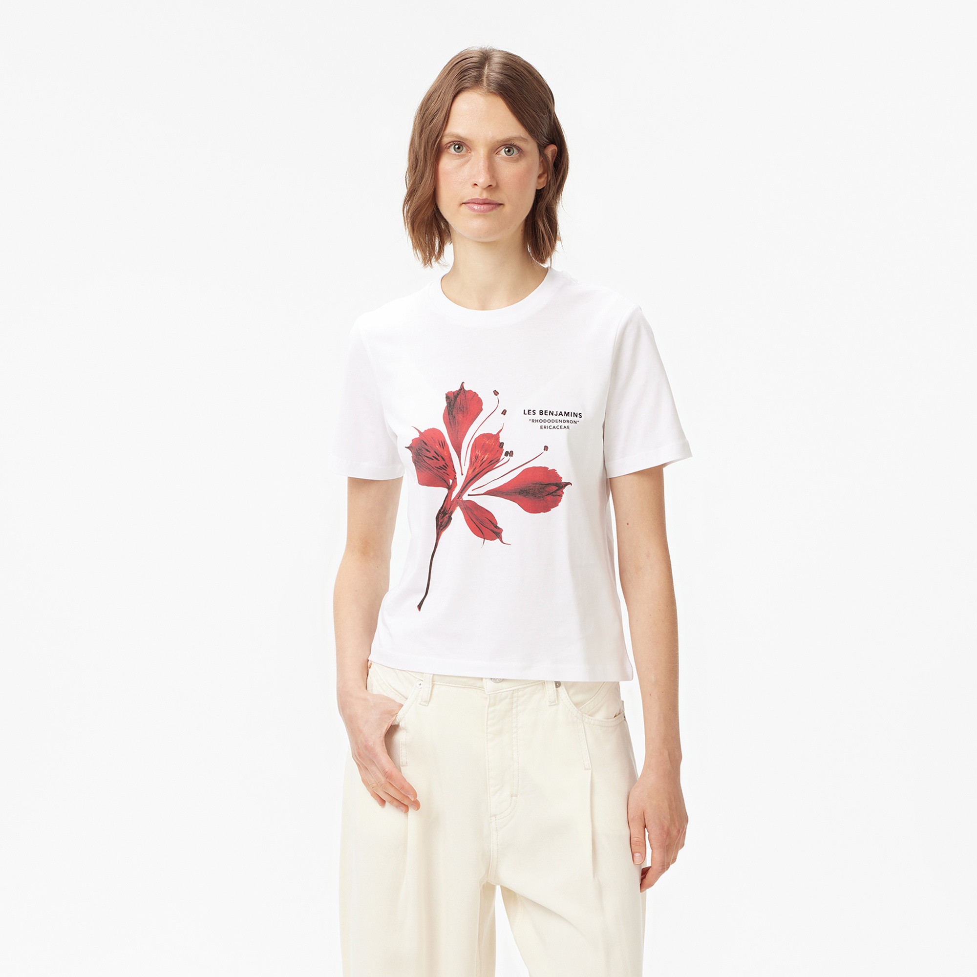 Les Benjamins Regular 012 Kadın Beyaz T-Shirt