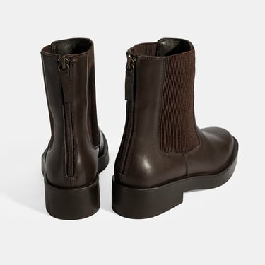  Kadın Kahve Lastikli Deri Chelsea Bot