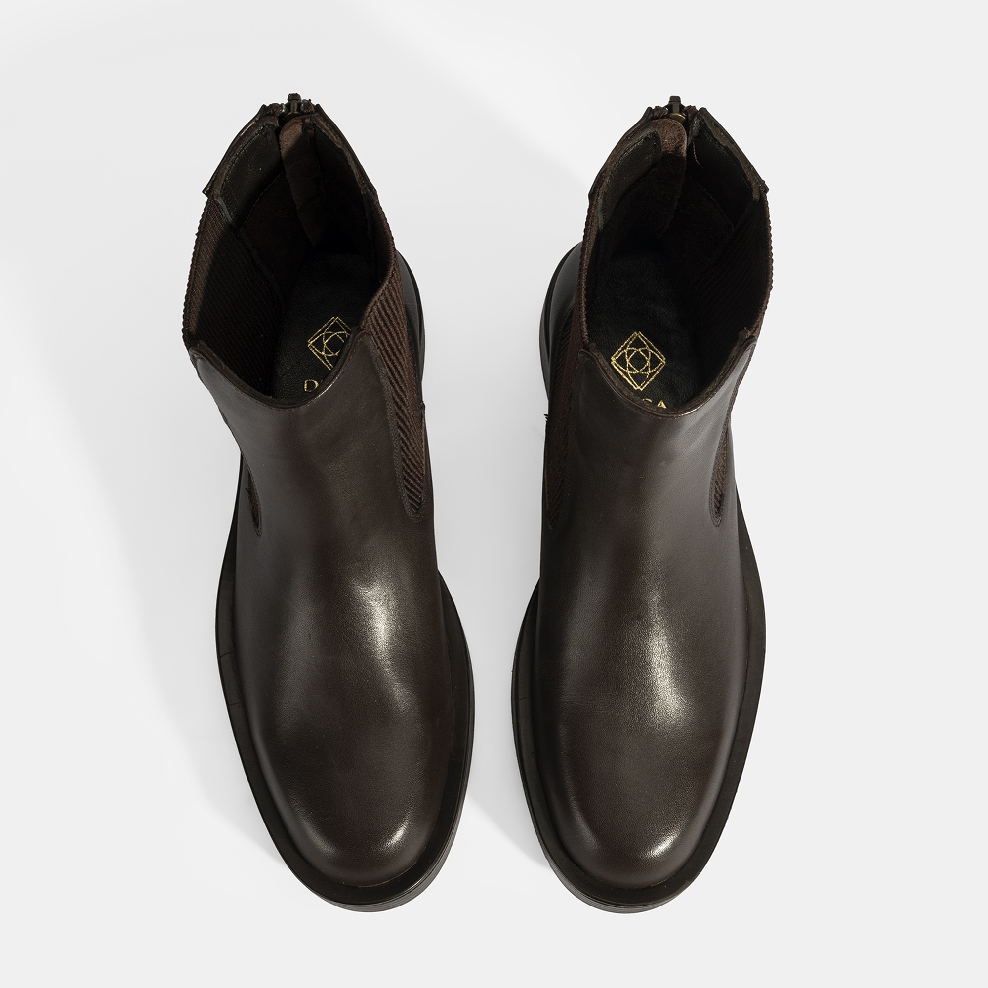 Kadın Kahve Lastikli Deri Chelsea Bot