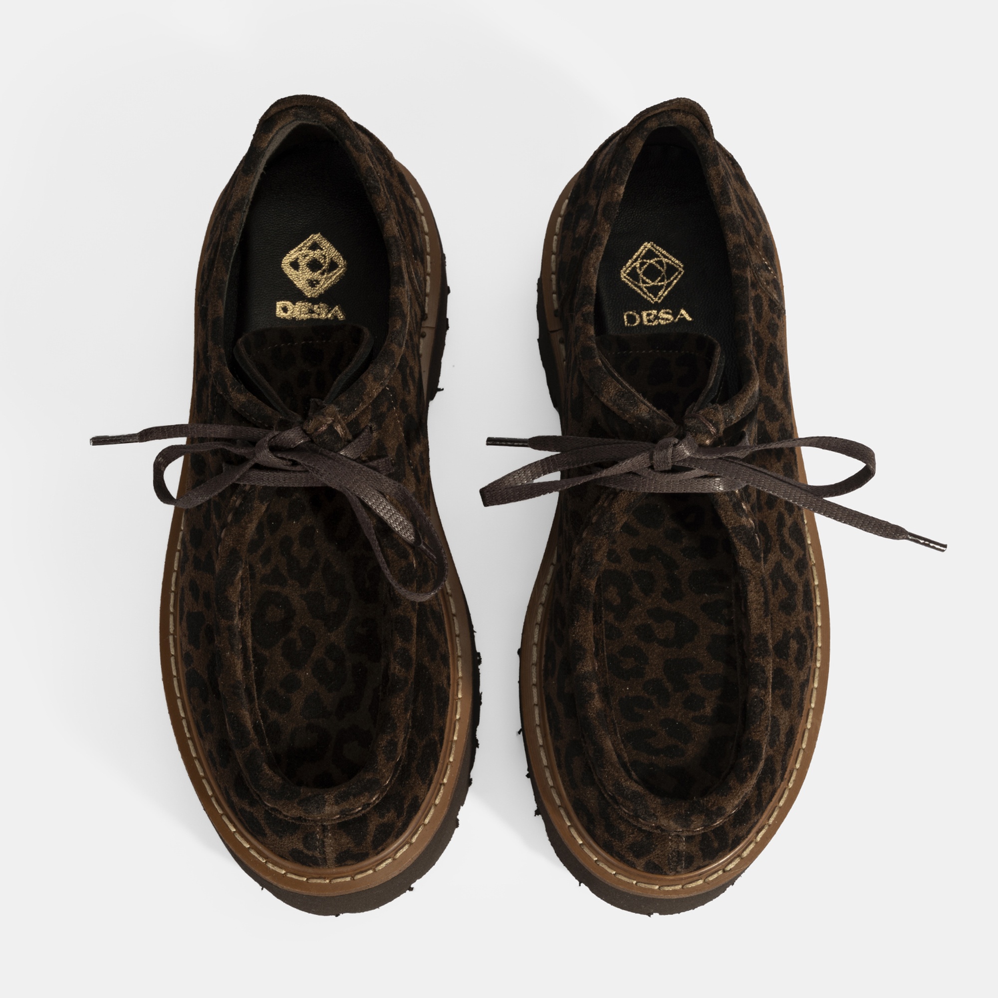 Kadın Leopar Desenli Bağcıklı Günlük Ayakkabı