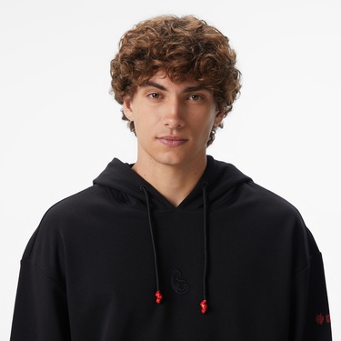  UNITED4 x Monkey Project 7 Rules Unisex Siyah Sweatshirt