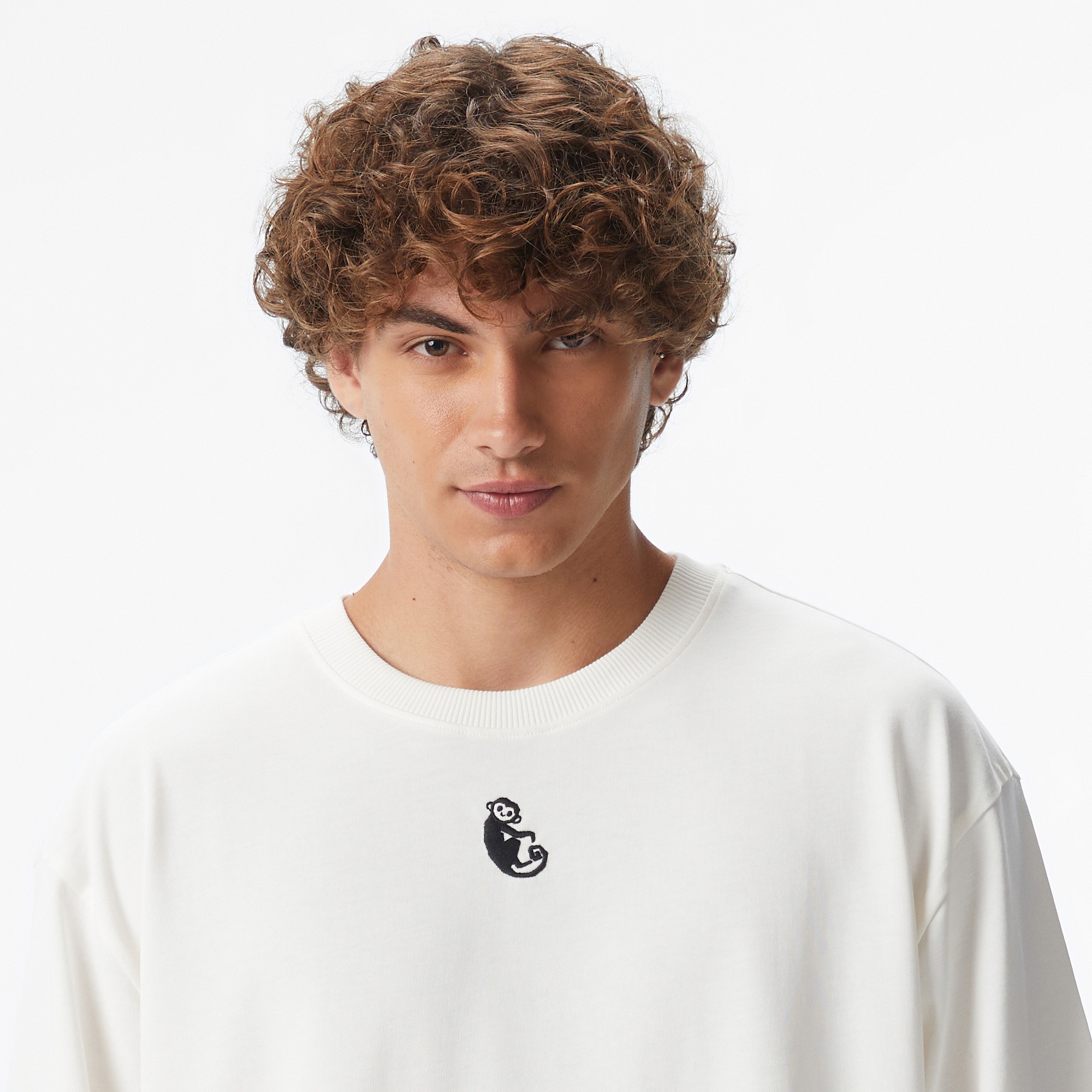 UNITED4 x Monkey Project Dj Unisex Beyaz T-Shirt