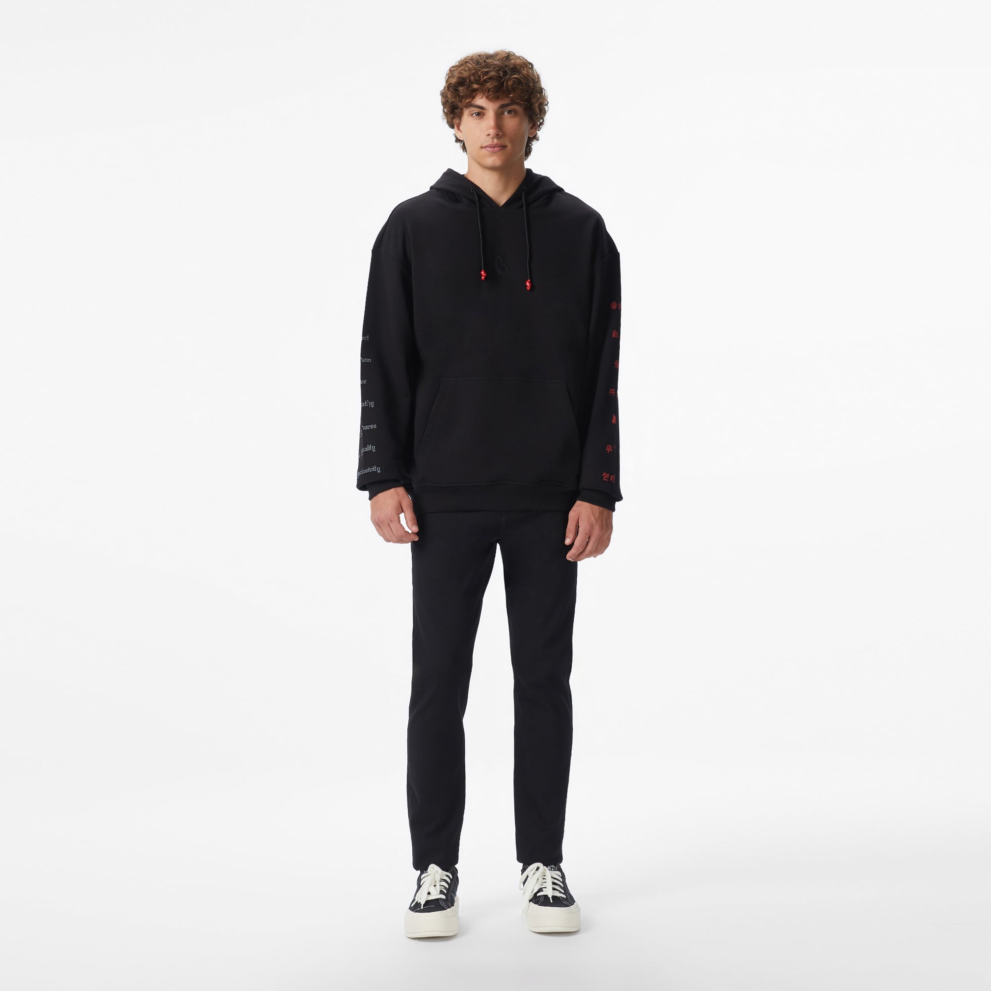 UNITED4 x Monkey Project 7 Rules Unisex Siyah Sweatshirt