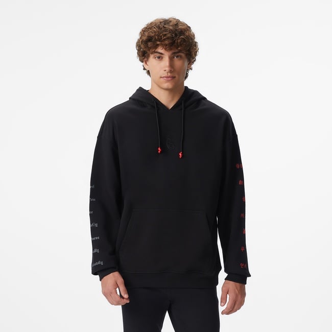  UNITED4 x Monkey Project 7 Rules Unisex Siyah Sweatshirt