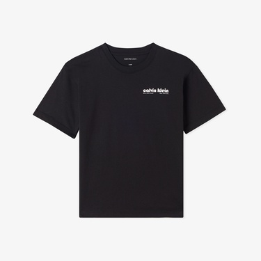  Calvin Klein Backprint Relaxed Çocuk Siyah T-Shirt