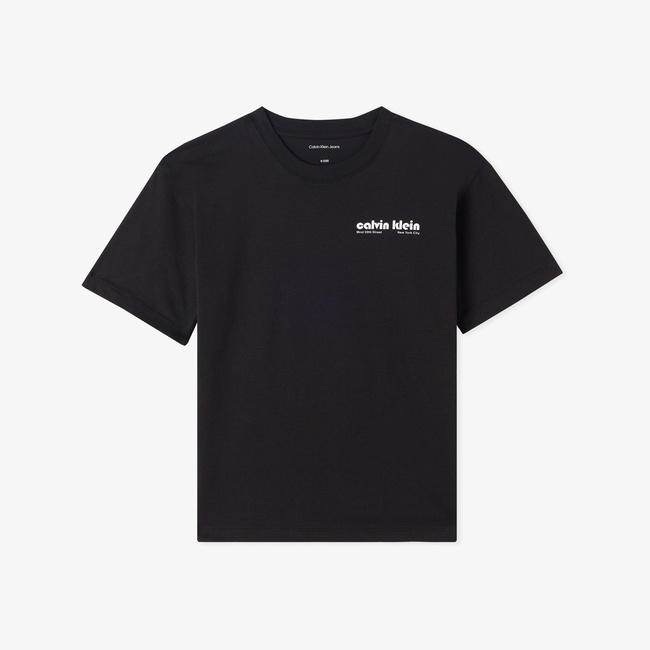  Calvin Klein Backprint Relaxed Çocuk Siyah T-Shirt