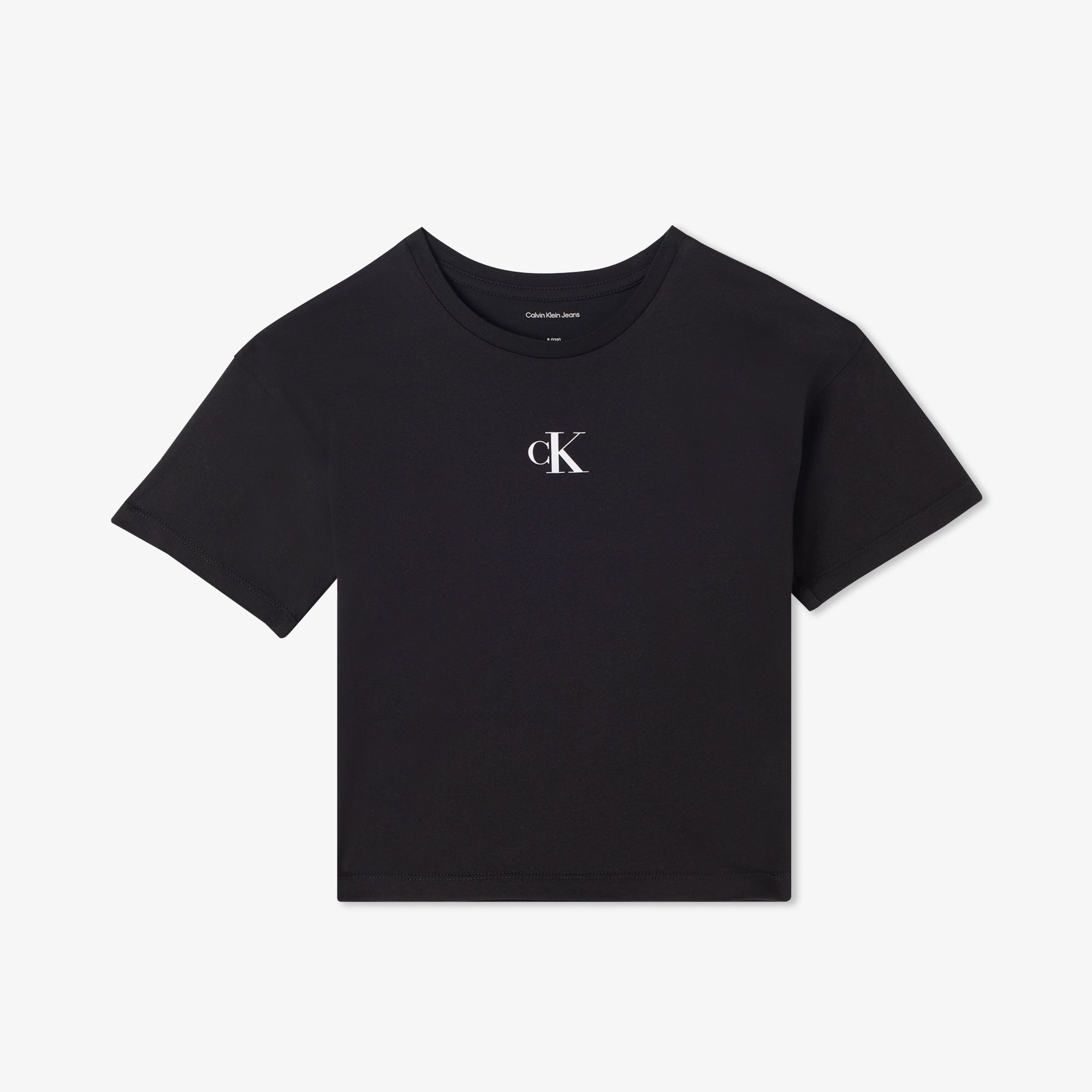 Calvin Klein Logo Boxy Çocuk Siyah T-Shirt