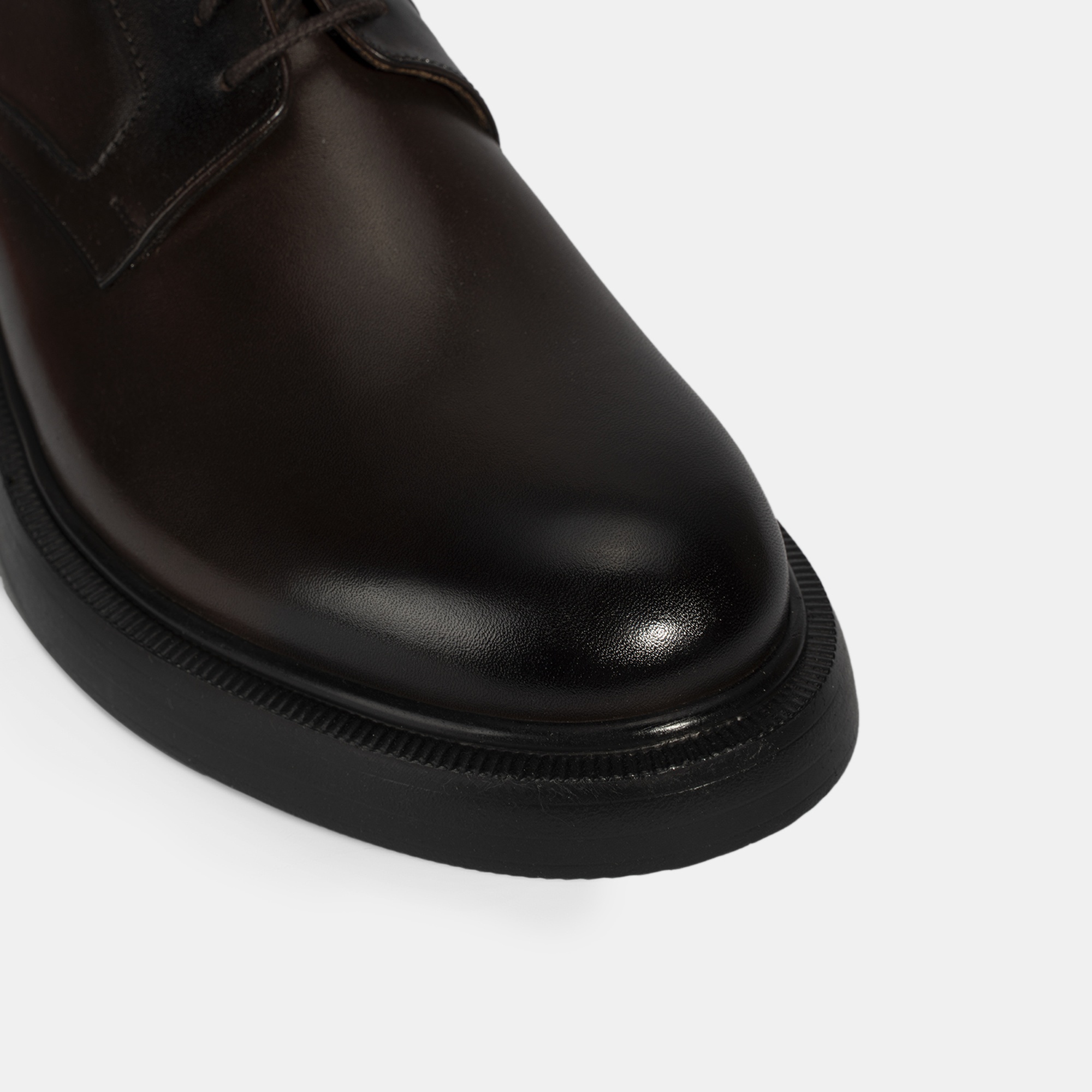 Erkek Kahve Bağcıklı Klasik Deri Ayakkabı