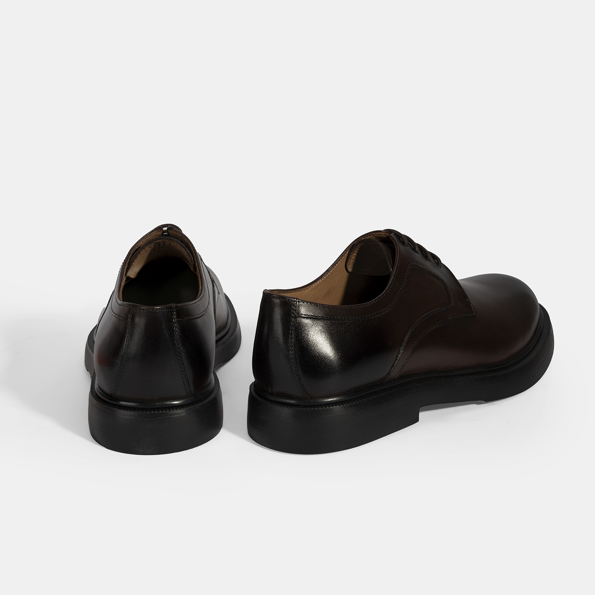 Erkek Kahve Bağcıklı Klasik Deri Ayakkabı