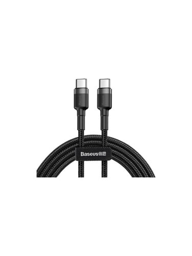  Baseus Cafule Type-C PD2.0 60W Flash Şarj Data Kablosu (20V 3A) 2m Gri+Siyah