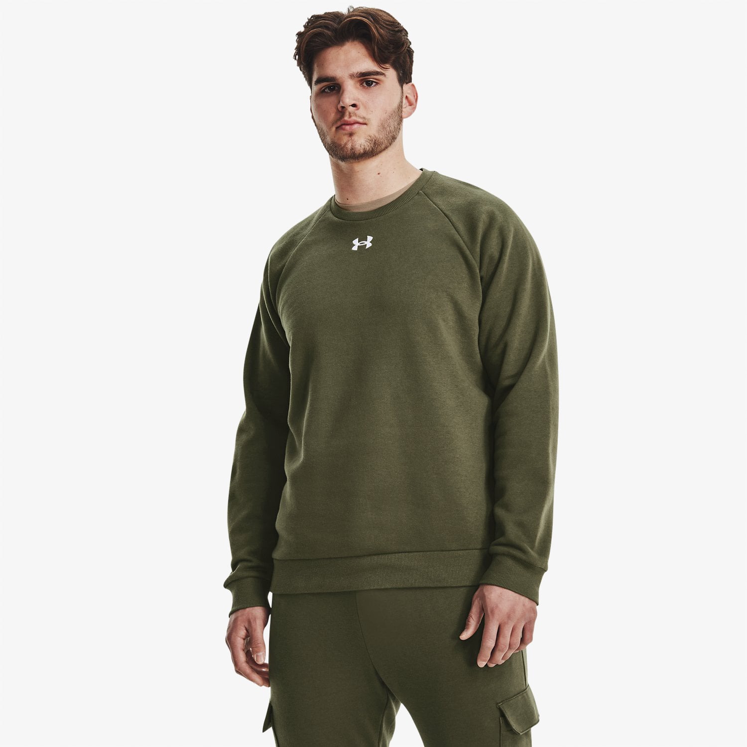  Under Armour Rival Fleece Erkek Yeşil Günlük Sweatshirt