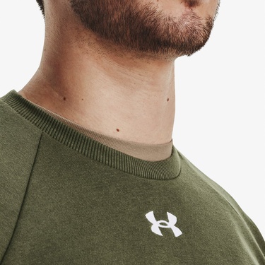  Under Armour Rival Fleece Erkek Yeşil Günlük Sweatshirt