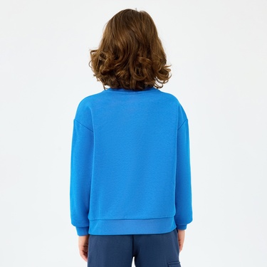  Skechers Crewneck Çocuk Mavi Sweatshirt