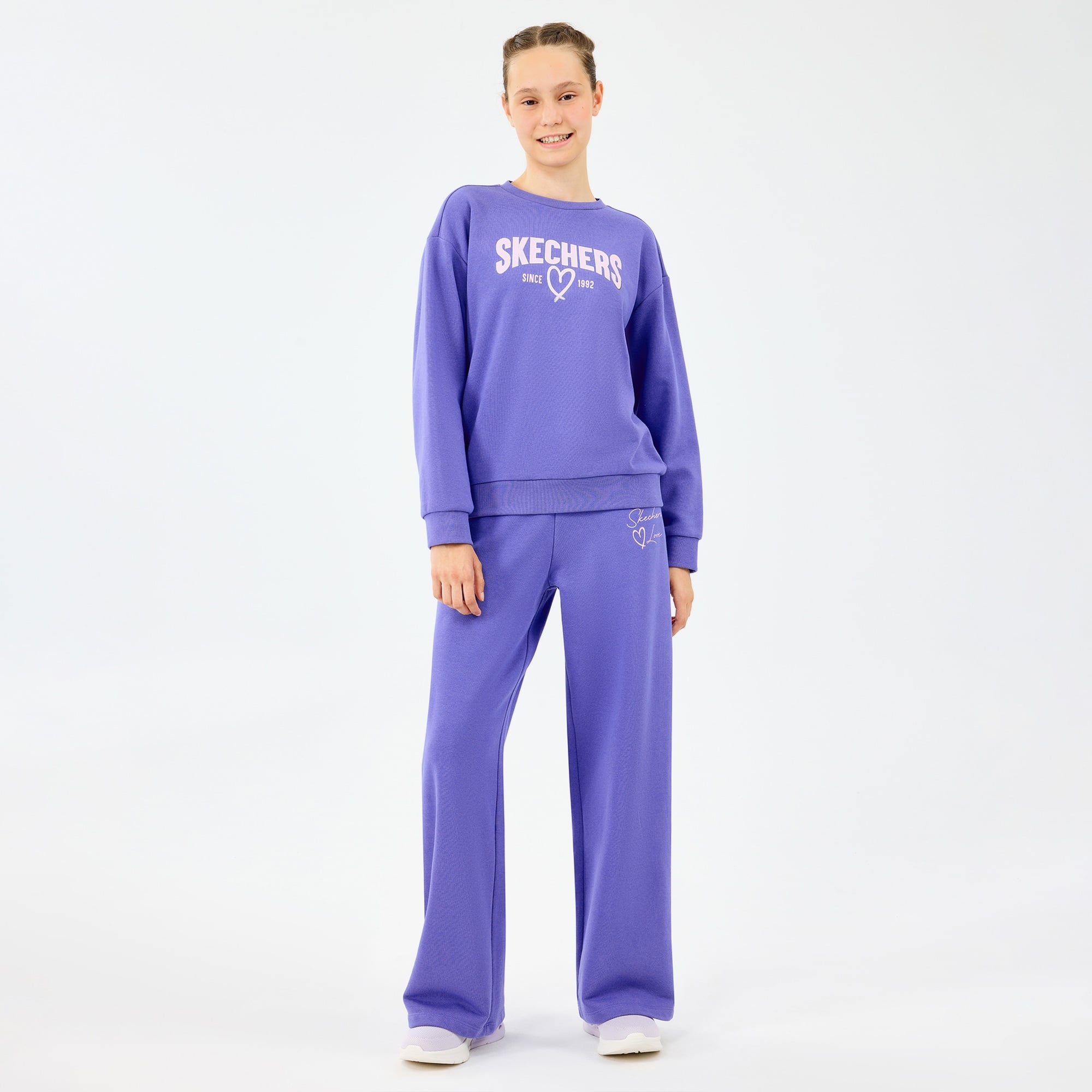 Skechers Lw Fleece Çocuk Mor Eşofman Üstü