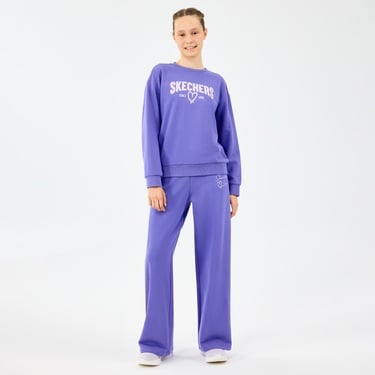  Skechers Lw Fleece Çocuk Mor Eşofman Üstü