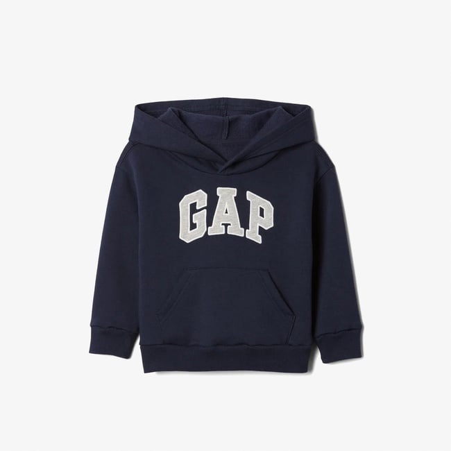  Gap V-Logo Bebek Lacivert Kapüşonlu Sweatshirt