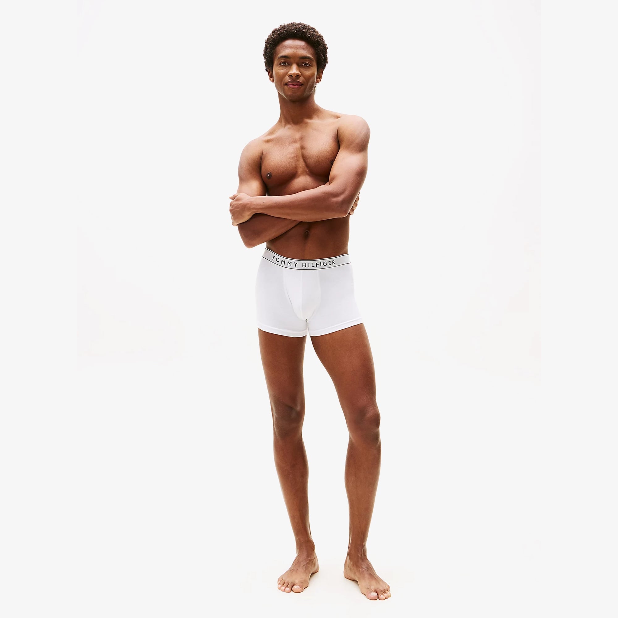 Tommy Hilfiger Bel Lastikli Logolu Erkek Siyah/Beyaz/Kırmızı 3'lü Boxer