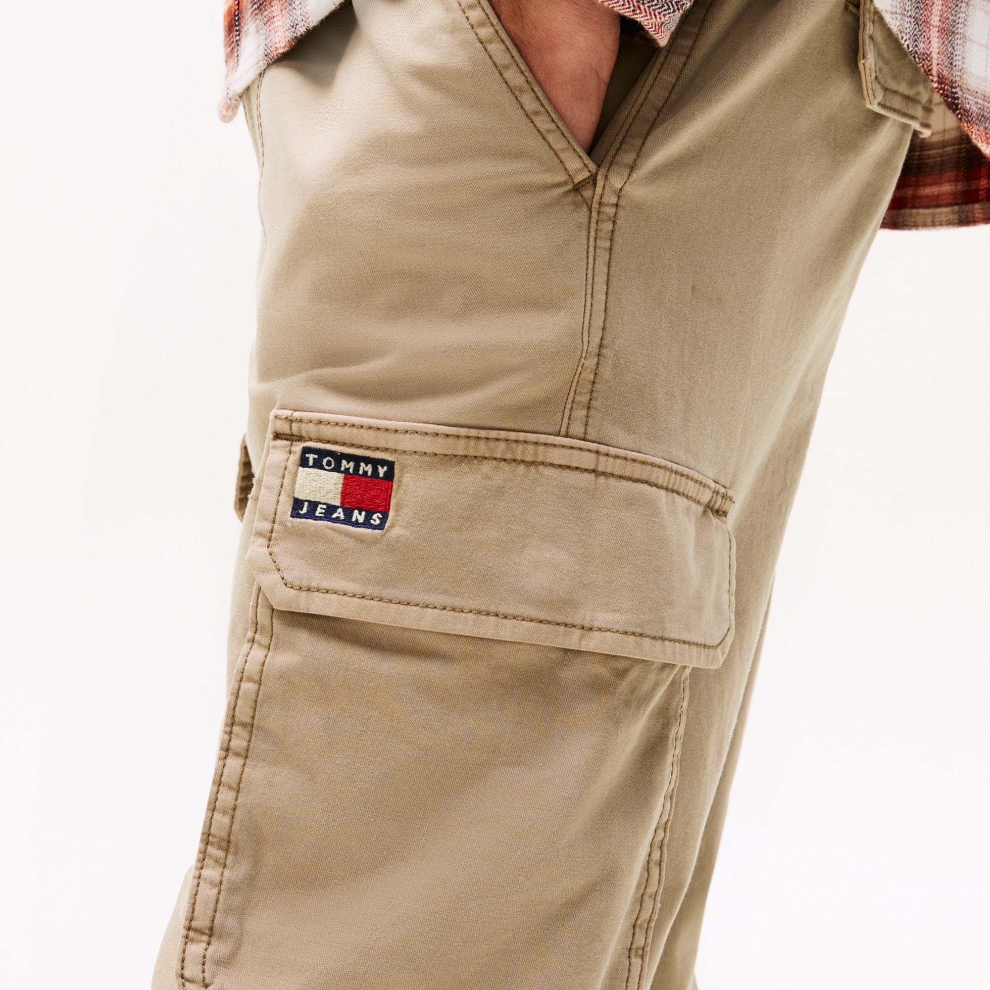 Tommy Hilfiger Otis H-Bone Kargo Erkek Kahverengi Pantolon