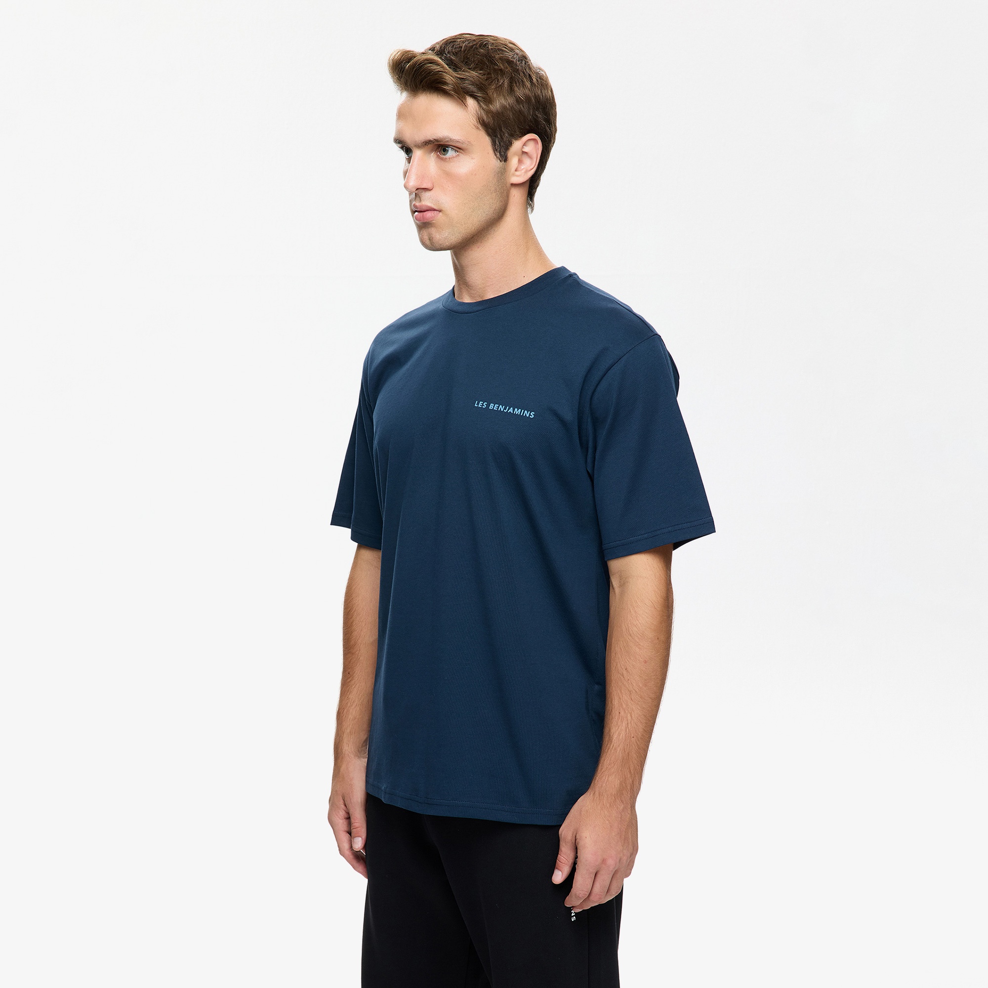 Les Benjamins Erkek Mavi T-Shirt