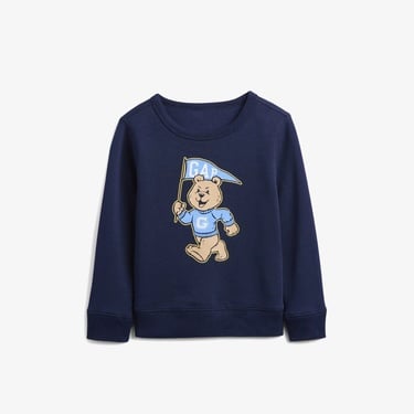  Gap V-Bf Print Crew Çocuk Lacivert Sweatshirt