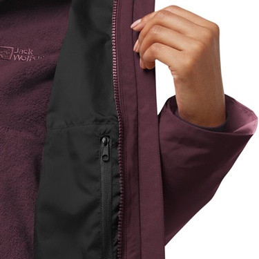  Jack Wolfskin Rotwand 3in4 Kadın Mor Ceket