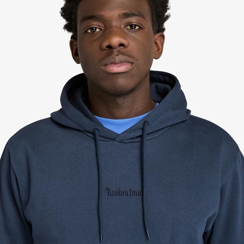  Timberland Emboridered Logo Brushback Erkek Lacivert Sweatshirt