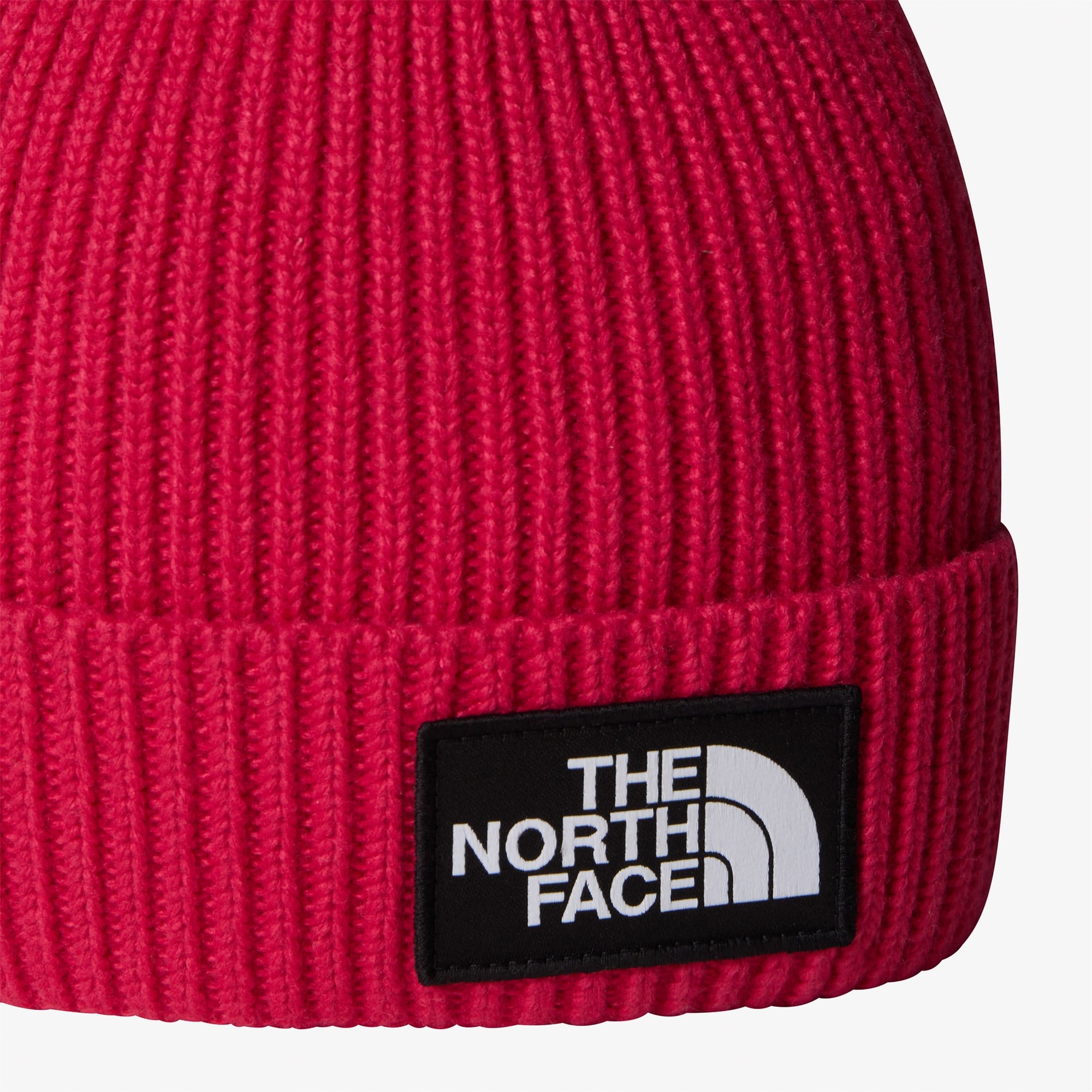 The North Face TNF Logo Box Cuffed Kırmızı Bere