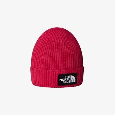  The North Face TNF Logo Box Cuffed Kırmızı Bere