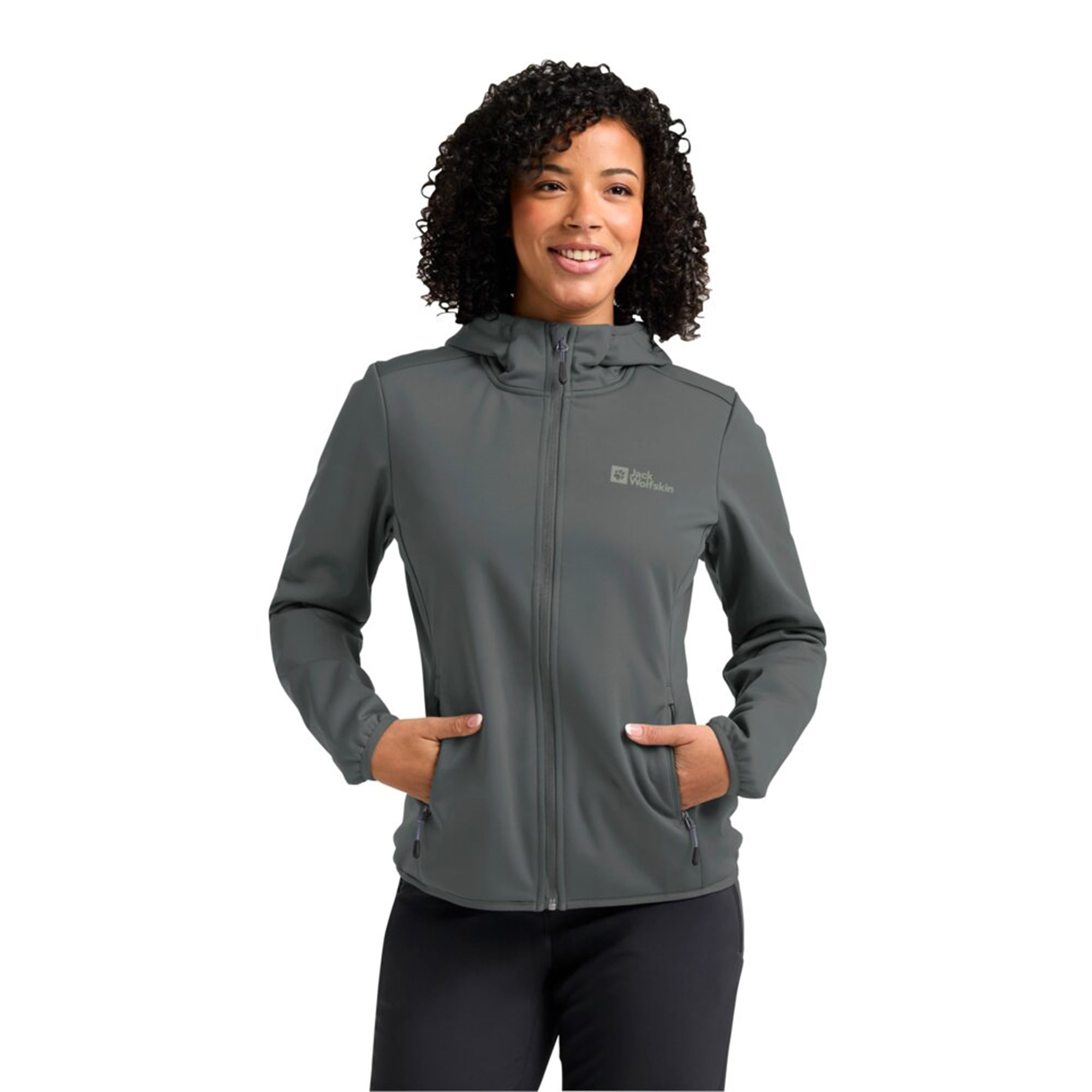 Jack Wolfskin Windhain Hoody Kadın Yeşil Ceket