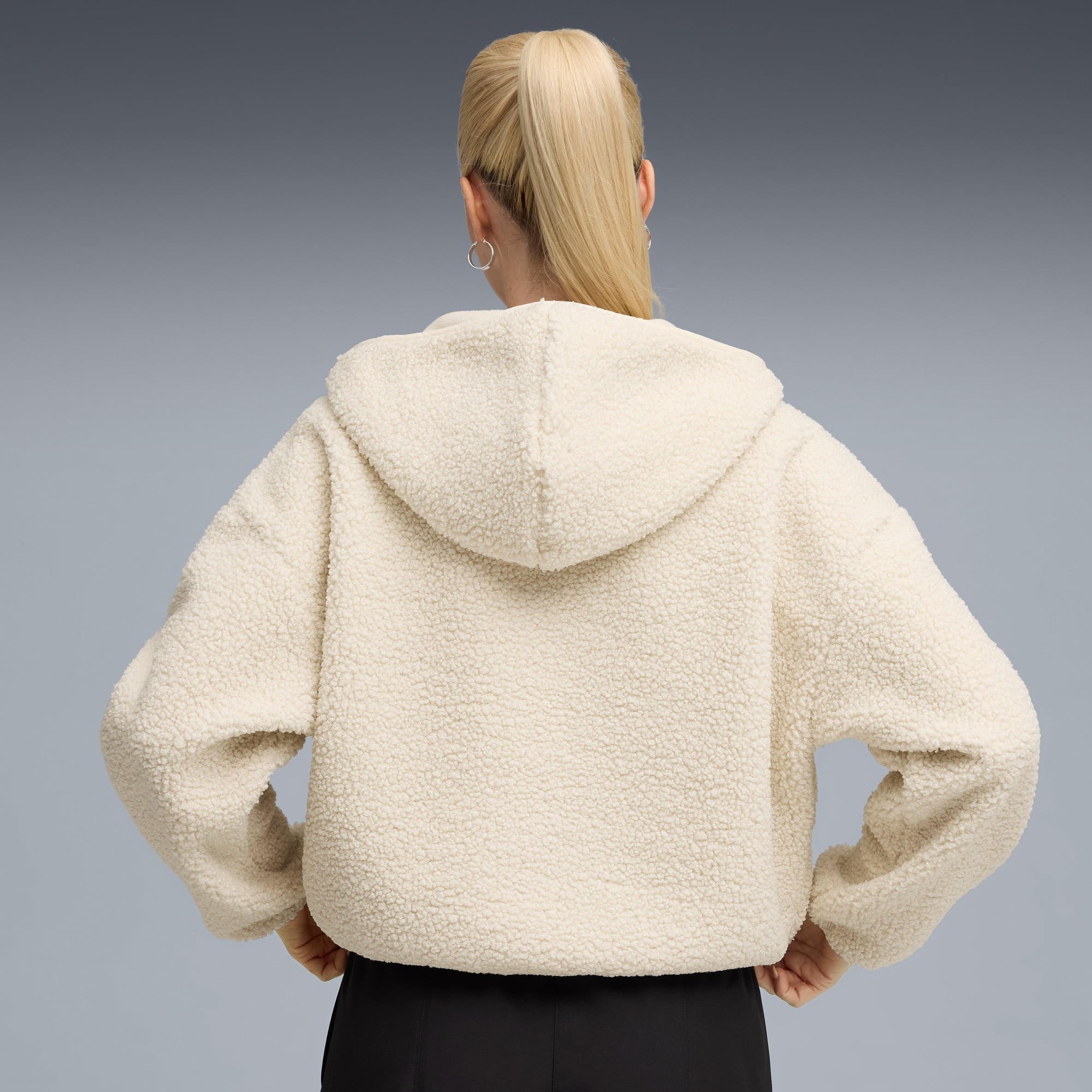 Puma T7 Allover Print Kadın Krem Sweatshirt