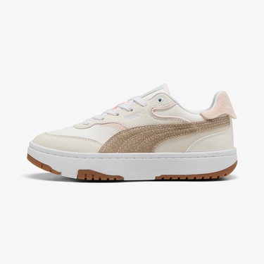  Puma Cali Sylva Elevated Kadın Krem Spor Ayakkabı