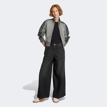  adidas Adicolor Denim Kadın Gri Kot Hırka