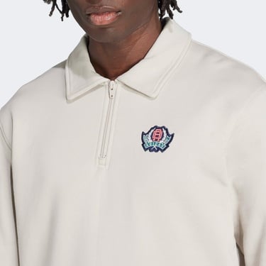  adidas Graphic Half Z Erkek Bej Sweatshirt