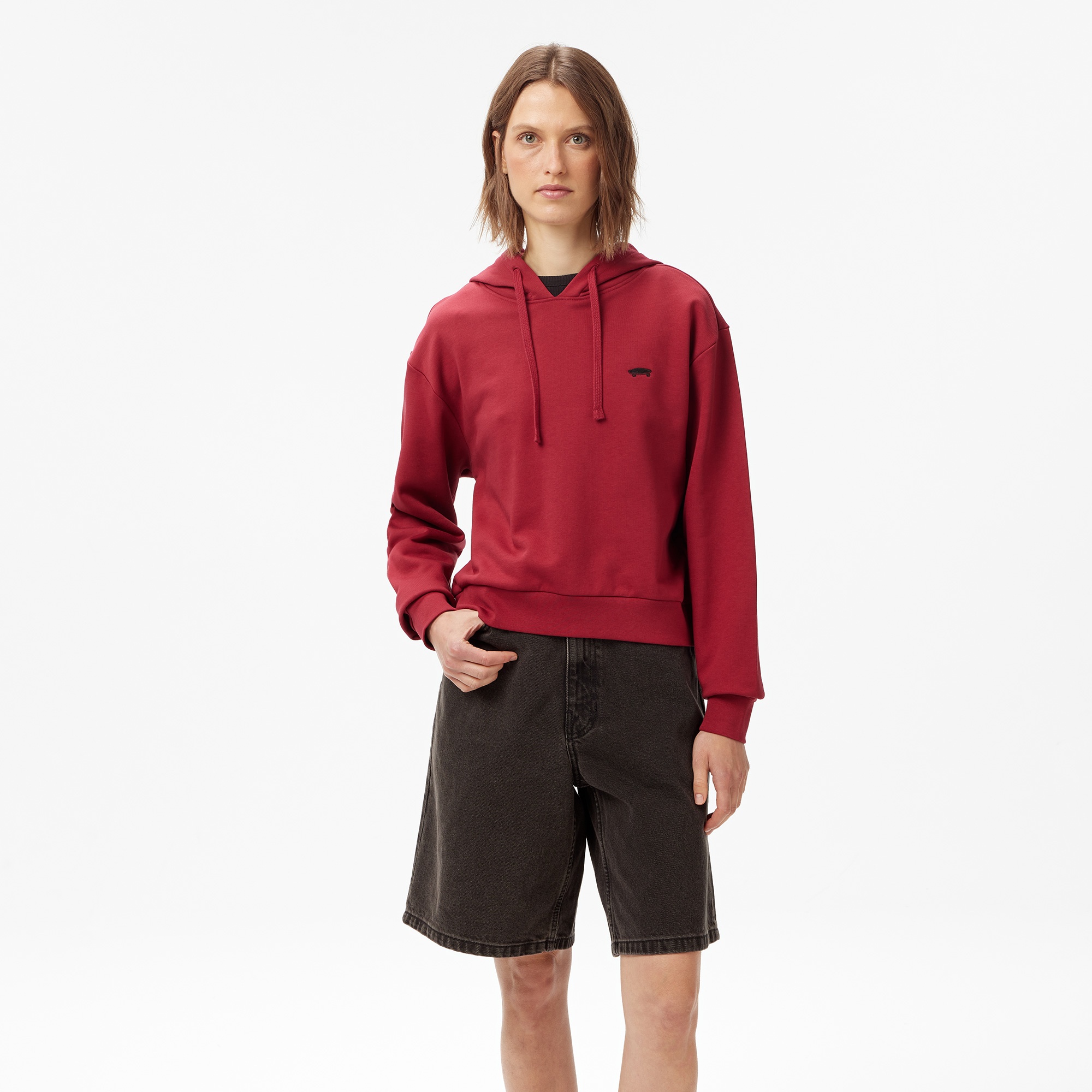 Vans W Salton Rlx Ft Po Kadın Bordo Sweatshırt