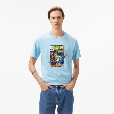  Converse Comic Cover Erkek Mavi T-Shirt