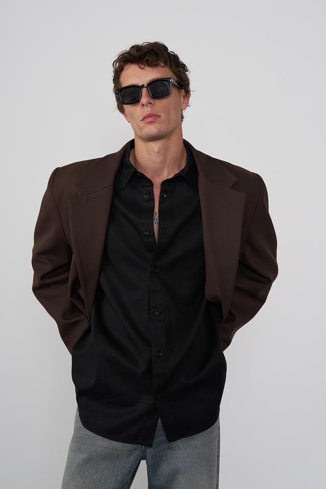  Dökümlü Basic Gömlek