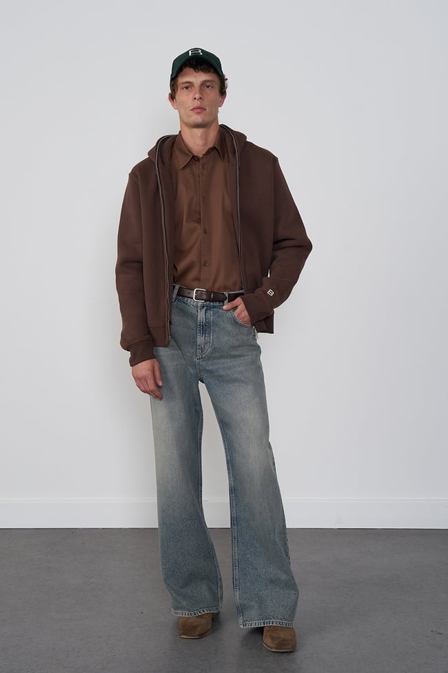  Dökümlü Basic Gömlek