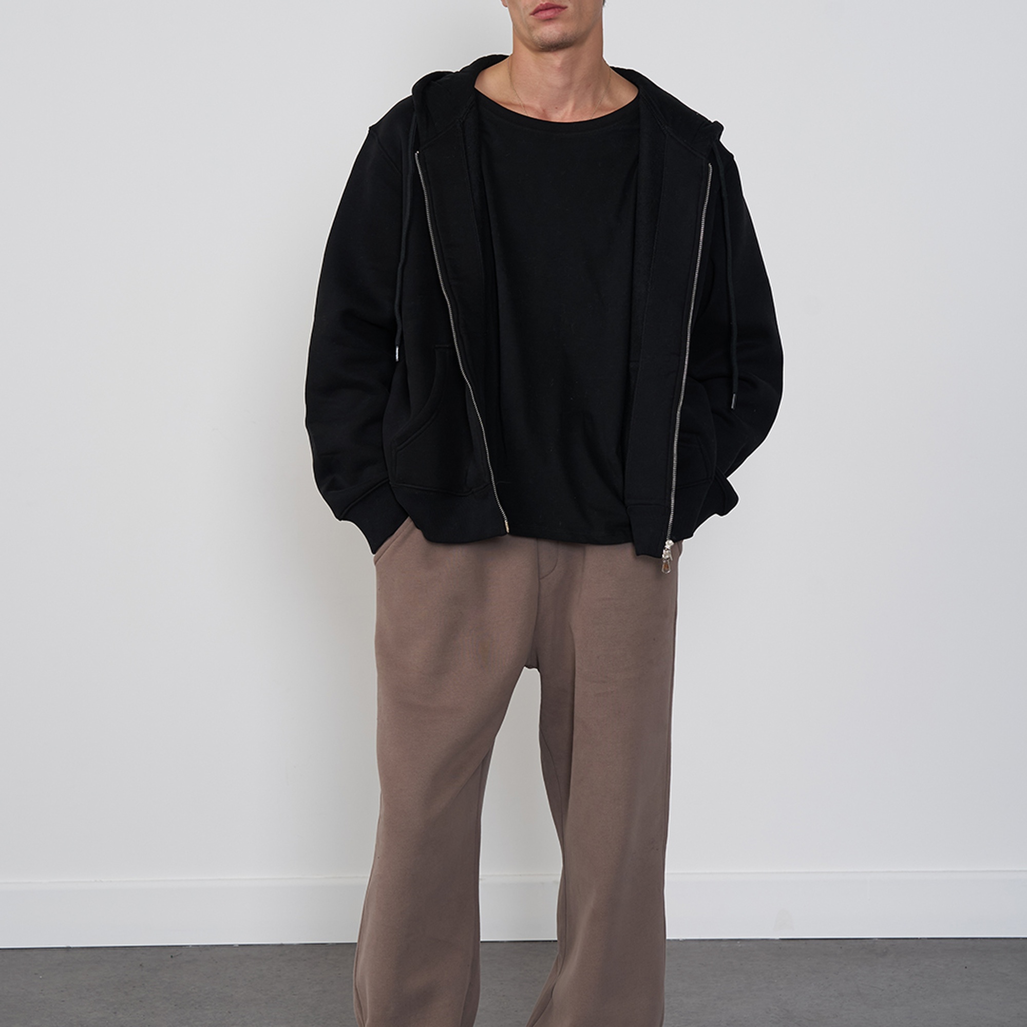 Oversize Kısa Hoodie