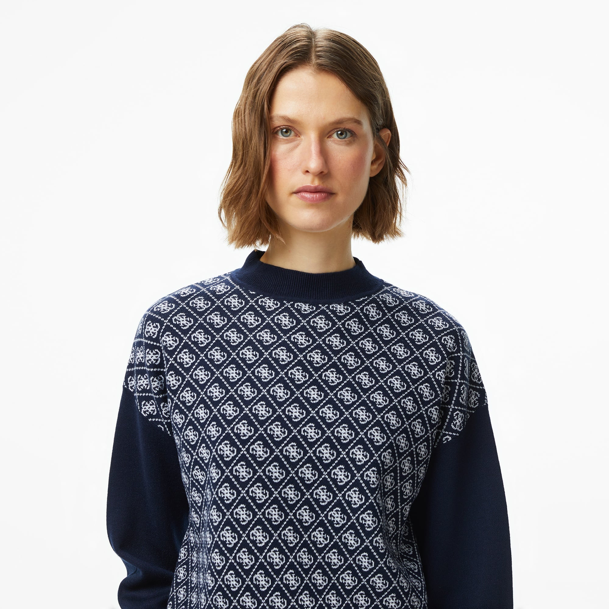 Guess Aubrey Yün Karışımlı Kadın Lacivert Triko