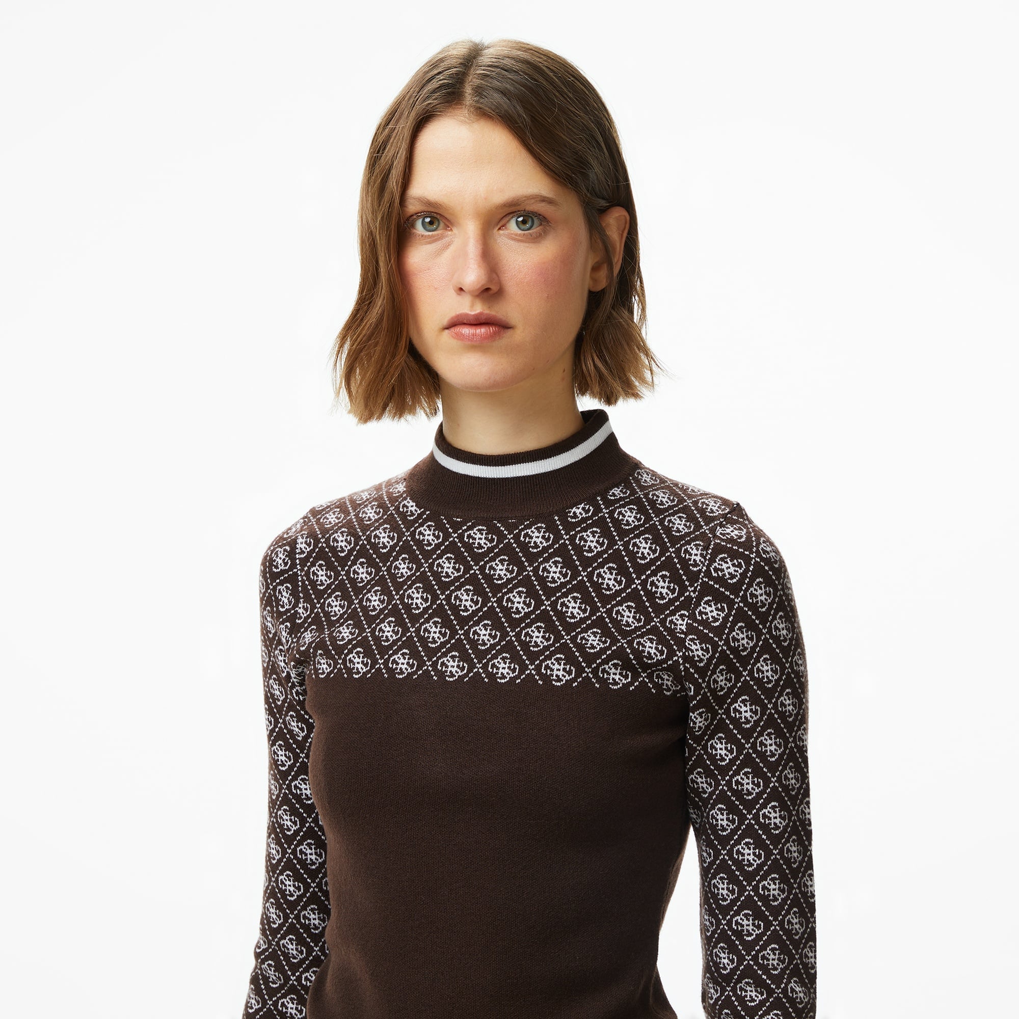 Guess Aubrey Yün Karışımlı Kadın Kahverengi Triko