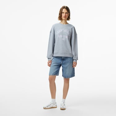  Tommy Jeans Varsity Overdye Kadın Gri Sweatshirt