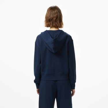  Tommy Hilfiger Script Regular Pique Kadın Fermuarlı Lacivert Hoodie