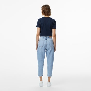  Tommy Hilfiger Mom Kadın Tapered Mavi Jean Pantolon