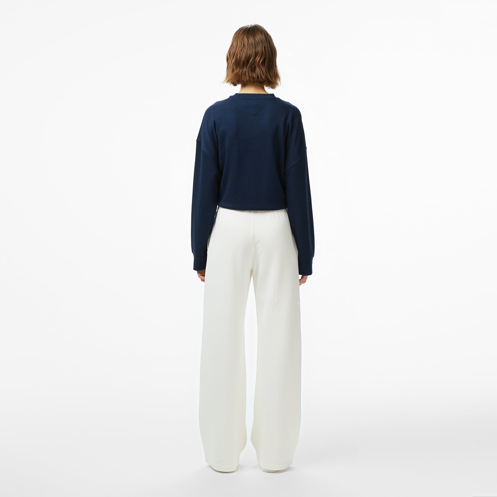 Tommy Hilfiger Script Straight Pique Kadın Beyaz Eşofman Altı