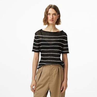  Tommy Hilfiger Textured Rayon Open Kadın Siyah Kazak