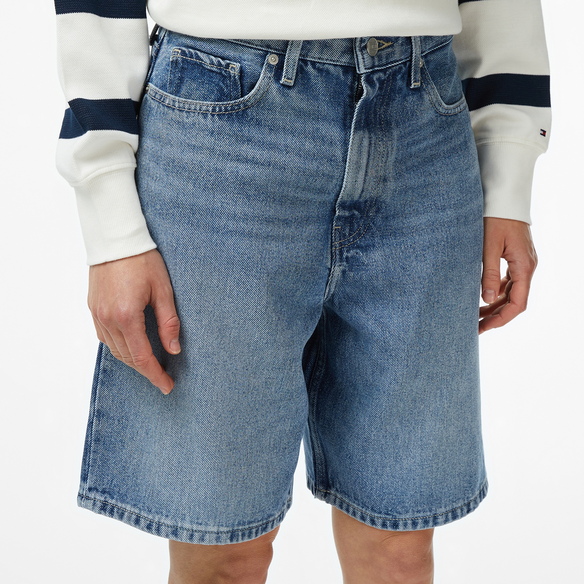 Tommy Hilfiger Denim Lana Bermuda Kadın 5 Cepli Mavi Şort